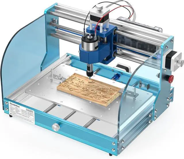 Alt view image 2 of 7 - 3018-PROVer V2 CNC Milling Machine, Desktop CNC for Beginners with Limit Switches & Emergency-Stop, Upgraded Z Axis Aluminum Spoilboard, Working Area 284 x 180 x 40mm (11.2 x 7.1 x 1.6 inches)