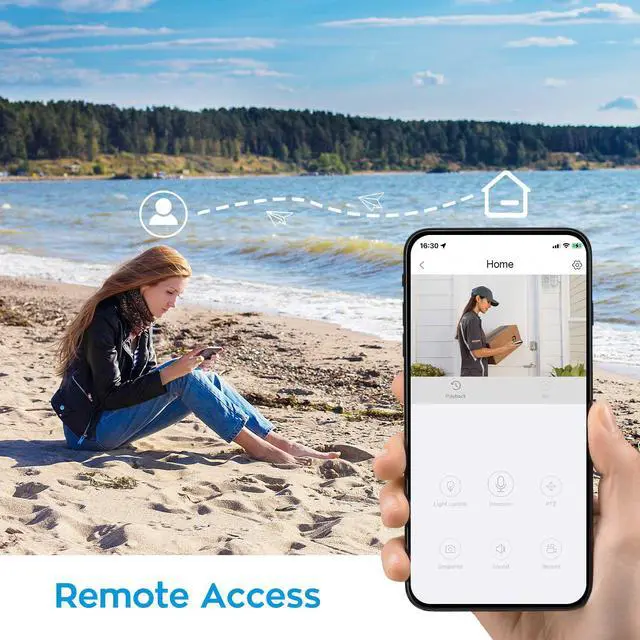 Alt view image 5 of 7 - Kittyhok 2K Wireless Security Camera Outdoor w/ AI Detection, 4MP WiFi Home Surveillance Camera, Rechageable, Color Night Vision, Spotlight, 2-Way Audio, IP66 Weatherproof, Cloud Storage