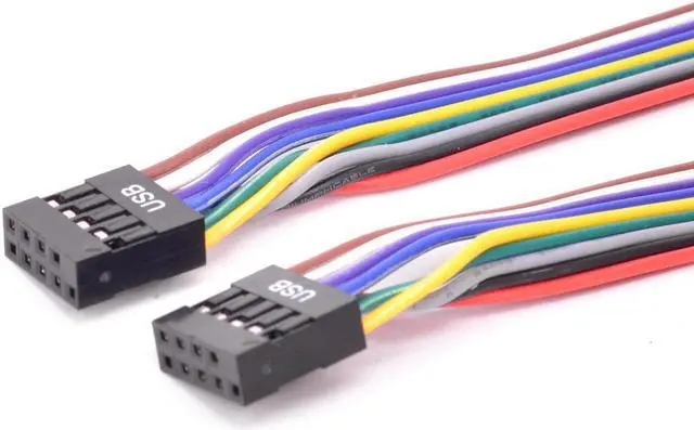 Main image of Desktop 9 Pin USB header Female to Female cable 10Pin USB 2.0 M/M data transfer cable 24AWG 50cm