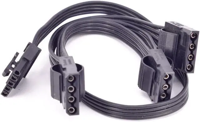Alt view image 3 of 6 - 5 Pin to 3 Port Peripheral 4 Pin Molex IDE Power Supply Cable for Cooler Master VSM750 VSM650 VSM550 PSU Modular