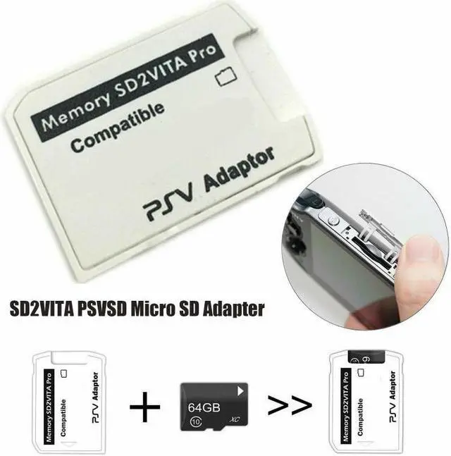 Alt view image 3 of 6 - V5.0 SD2VITA PSVSD Pro Adapter For PS Vita Henkaku 3.60 Micro SD Memory Card SD2VITA PSVSD Pro Adapter  For Game