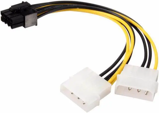 Main image of 10PCS 18cm 8Pin To Dual 4Pin Video Card Power Cord Y Shape 8 Pin PCI Express To Dual 4 Pin Molex Graphics Card Power Cable