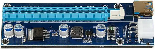 Alt view image 4 of 6 - Selling es VER009S PCI-E Riser Card 60CM USB 3.0 Cable PCI Express 1X to 16X Extender PCIe Adapter for GPU Miner Mining