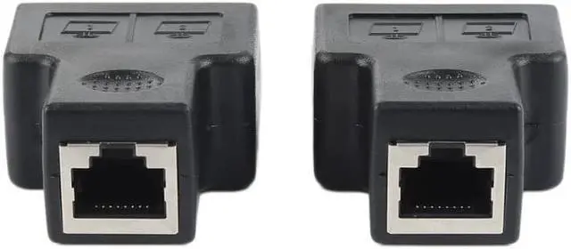 Alt view image 4 of 6 - 2pcs 1 To 2 Way RJ45 Female Splitter LAN Ethernet Network Cable Double Connector Adapter Port Coupler For Laptop Docking Station