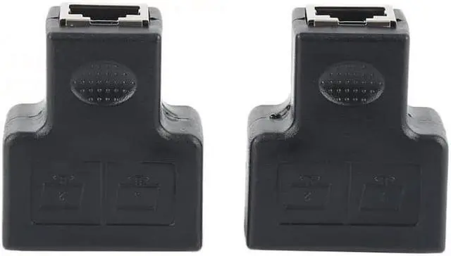 Alt view image 2 of 6 - 2pcs 1 To 2 Way RJ45 Female Splitter LAN Ethernet Network Cable Double Connector Adapter Port Coupler For Laptop Docking Station
