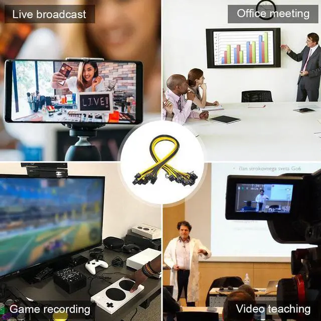 Alt view image 3 of 6 - 6 Pcs 6 Pin PCI-e To 8 Pin (6 + 2) PCI-E (Male To Male) GPU Power Cable 50cm For Graphics Cards Mining Server Board