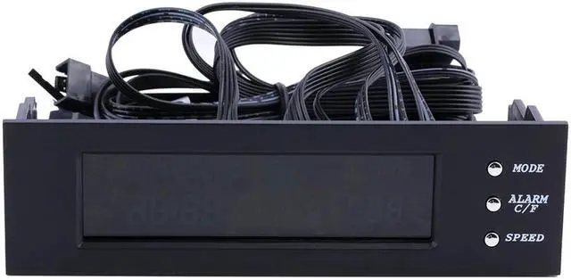 Alt view image 5 of 6 - 1PCS LCD Panel CPU Fan Speed Controller Temperature Display 5.25 inch PC Fan Speed Controller