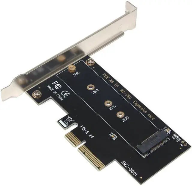 Alt view image 2 of 6 - M key M.2 NVMe SSD to PCIe Adapter Card PCI Express 3.0 x4 2230 2242 2260 2280 Size M.2 SSD Riser Card support PCI-E X4, X8, X16