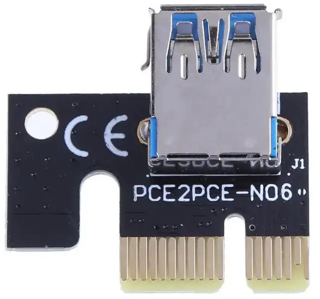 Alt view image 5 of 6 - 60cm USB3.0 PCI-E Riser Card SATA 15Pin Male to 4Pin Power 1X/16X PCIe Extender Professional Mining Tool for Bitcoin Miner-006