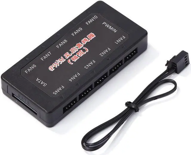 Main image of 1 to 10 Ports 12V 4Pin PWM Cooler Fan HUB SATA Power Extension Splitter Speed Controller Adapter for PC Motherboard Cooling