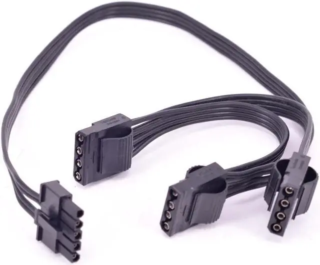 Alt view image 4 of 6 - 5 Pin to 3 Port Peripheral 4 Pin Molex IDE Power Supply Cable for Cooler Master VSM750 VSM650 VSM550 PSU Modular