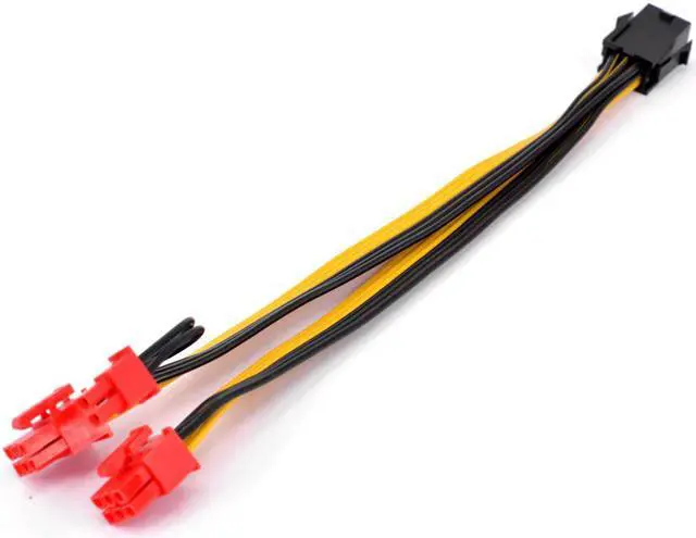 Alt view image 5 of 5 - PCI express GPU 6pin to 6+2Pin 6 Pin Power supply Cable PCI express Graphics card 8Pin 6P Male to 6Pin Female Extension for BTC