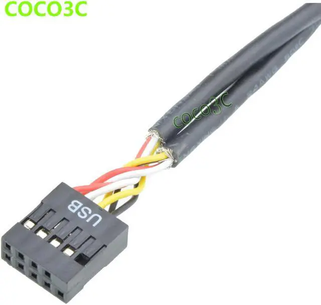 Alt view image 5 of 6 - 9pin USB header Male 1 to 4 Female Extension Cable Card Motherboard 9-Pin USB HUB USB 2.0 9 pin Connector Adapter Port Multilier