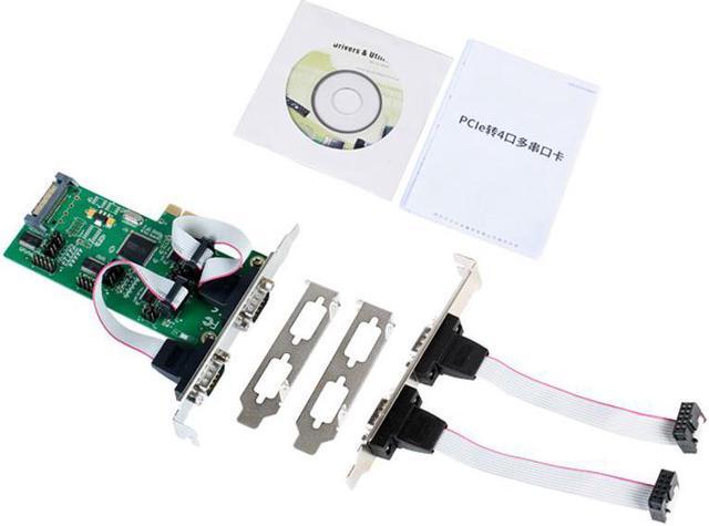 Alt view image 5 of 5 - PCI express 4 port Serial card Industrial Multi RS-232 DB9 COM port adapter for Serial Networking Monitoring Equipment
