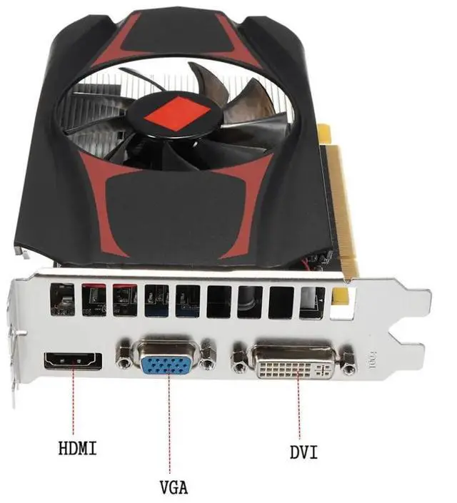 Alt view image 4 of 6 - HD7670 2GB IndependeGraphics Card 128bit Independent HDMI-compatibleGraphics Card Video Card Desktop Office Home PC Accessories