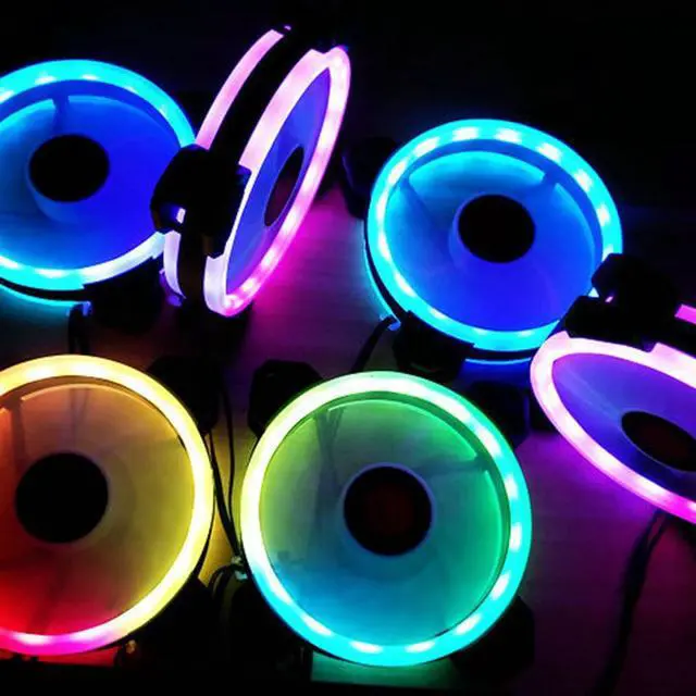 Alt view image 5 of 6 - Practical 12cm Desktop Computer Cooling Fan Silent Fan RGB Chassis Fan Durable Silent Non-slip Cooling Fan