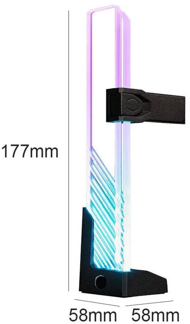 Alt view image 5 of 6 - New ARGB Graphics Card Bracket GPU Jack Bracket Desktop Computer Chassis Graphics Card Water Cooling Kit Cooling Support Bracket