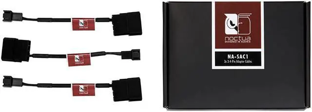 Main image of Noctua NA-SAC1 3-Pin to 4-Pin Molex Adaptor Cables Power Cable Adapter Connector Computer Cooling Fan adaptor Cable 3pcs/set