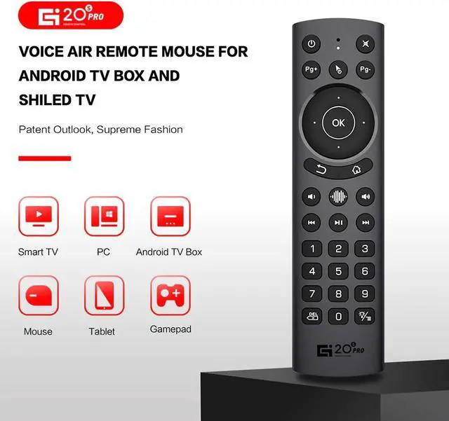 Main image of G20S PRO Electronic Smart Home Accessories 2.4G Wireless Fly Air Mouse 30 Buttons Voice Control Remote for PC STB