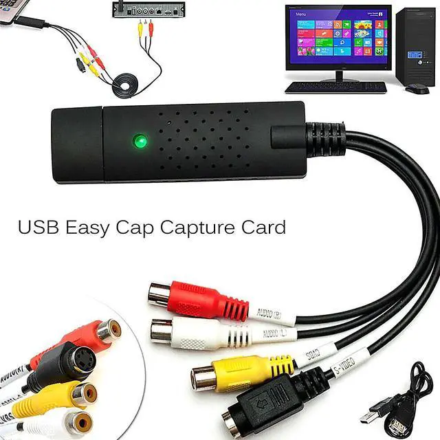 Alt view image 2 of 6 - Digital Audio Capture Card USB 2.0 Video TV VHS to DVD Set Converter Household Computer Safety Parts for Windows