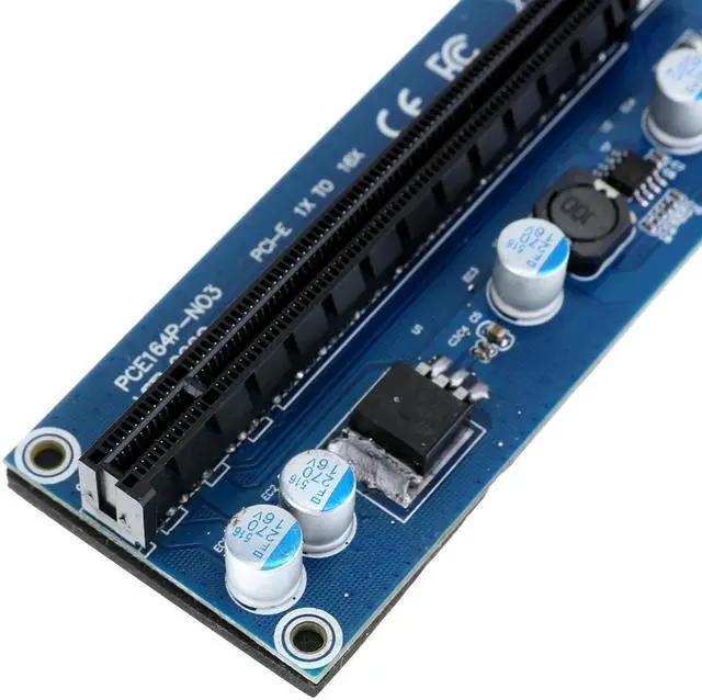 Alt view image 4 of 6 - Expansion Converter USB 3.0 PCI-E Express 1x  Extender Riser Card Adapter 6PIN Power Cable for Bitcoin Miner Mining