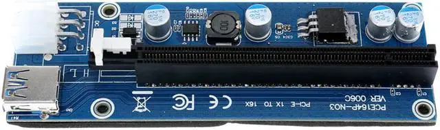 Main image of Expansion Converter USB 3.0 PCI-E Express 1x  Extender Riser Card Adapter 6PIN Power Cable for Bitcoin Miner Mining