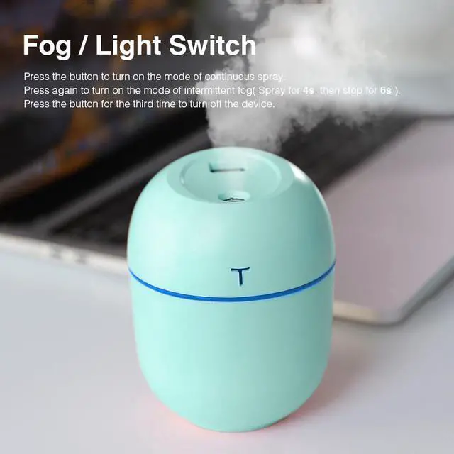 Alt view image 2 of 7 - 220ml Portable USB LED Mini Car Home Humidifier Senior Aroma Oil Diffuser Mist Purifier for Office Family