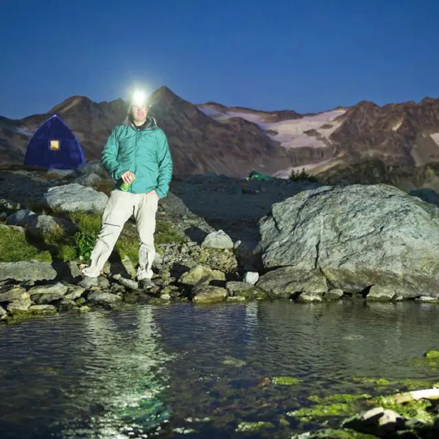 Alt view image 2 of 7 - USB Rechargeable LED Head Lamp Outdoor Running Waterproof Headlight with Motion Sensor 5 Lighting Modes, Black