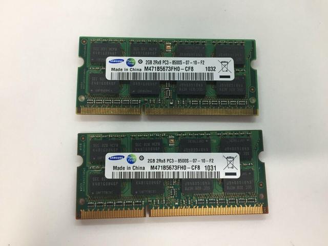 Samsung Genuine 4GB (2GB x 2) RAM KIT PC3-8500 2Rx8