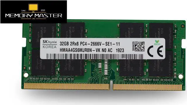 Main image of SK hynix 32GB x1 DDR4 2666MHZ HMAA4GS6MJR8N-VK SODIMM Laptop RAM 260pin 2RX8 PC4