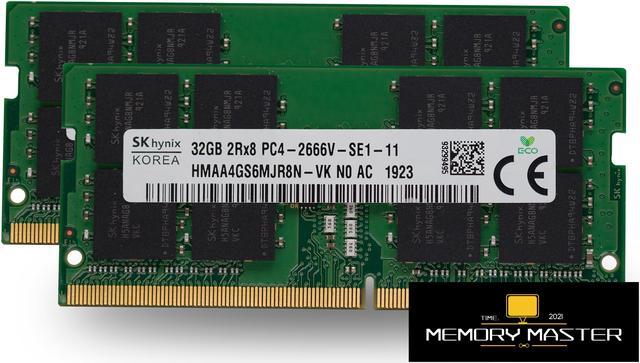 genert definitive Holde SK hynix 64GB(32GB x2) DDR4 2666MHZ HMAA4GS6MJR8N-VK SODIMM Laptop RAM  260pin 2RX8 PC4 Laptop Memory - Newegg.com