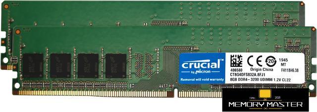 Crucial 16GB 2X8GB RAM CT8G4DFS832A.8FJ1 DDR4-3200 MHz CP4-25600