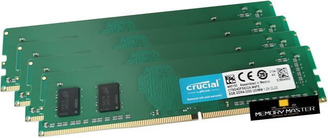 Crucial CT8G4DFS632A.M4FE 32GB 4x8GB PC4-25600 DDR4-3200MHz UDIMM
