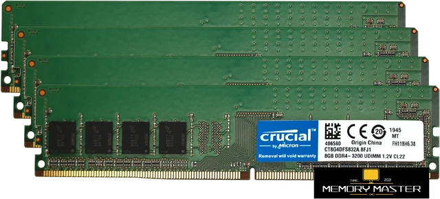 Crucial 32GB (4X8GB) RAM CT8G4DFS832A.8FJ1 DDR4-3200 MHz CP4-25600