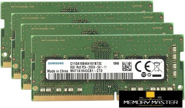 New Samsung 32GB(4X8GB) 1Rx8 PC4-2400T DDR4 2400MHz M471A1K43BB1