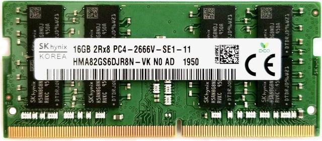 Hynix 16GB HMA82GS6DJR8N-VK 2666MHz DDR4 RAM is SODIMM PC4