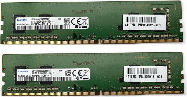 Samsung DDR4-2666 8GB (2X4GB) UDIMM M378A5244CB0-CTD 1Rx16 CL19