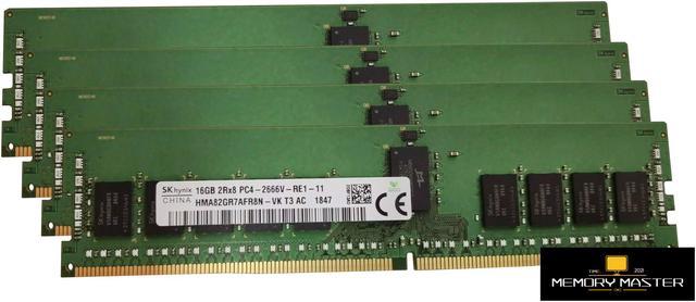 SK Hynix 64GB (4X16GB) 2Rx8 PC4-2666V DDR4 ECC Server Ram Memory