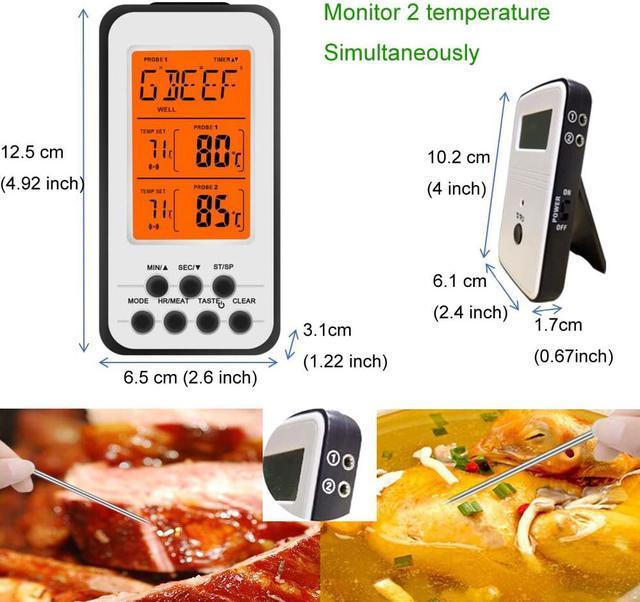 Digital BBQ Thermometer Wireless Kitchen Oven Cooking Grill Smoker