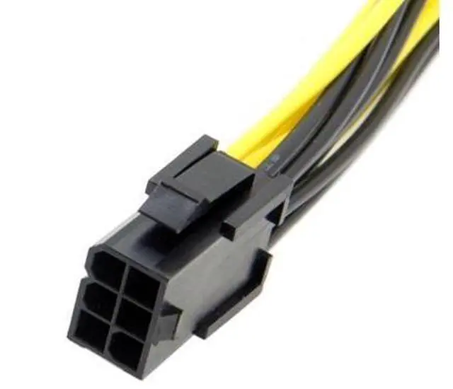 Alt view image 4 of 6 - PCI-E PCI Express ATX 6Pin Male to Dual 8Pin & 6Pin Female Video Card Extension Splitter Power Cable PW-185