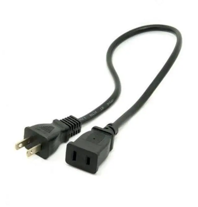 Alt view image 6 of 6 - USA Outlet Saver Power Extension Cord Cable 2-prong 2 Outlets for NEMA 1-15P to NEMA 1-15R 50cm PW-122-0.5M
