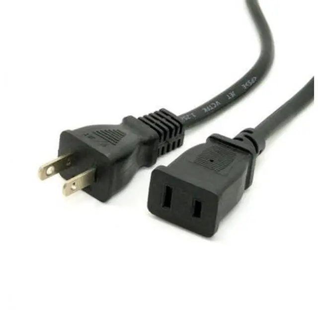 Alt view image 3 of 6 - USA Outlet Saver Power Extension Cord Cable 2-prong 2 Outlets for NEMA 1-15P to NEMA 1-15R 50cm PW-122-0.5M