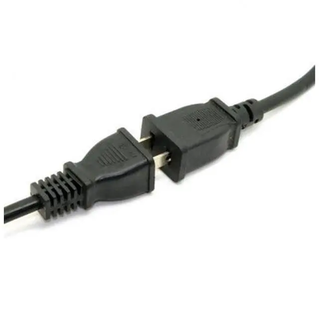 Alt view image 5 of 6 - USA Outlet Saver Power Extension Cord Cable 2-prong 2 Outlets for NEMA 1-15P to NEMA 1-15R 50cm PW-122-0.5M