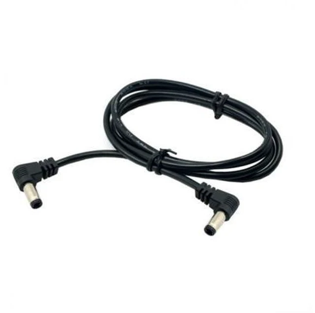 Alt view image 2 of 4 - DC Power 5.5 x 2.1mm / 2.5mm Male to 5.5 2.1/2.5mm Male Plug Cable Right Angled 90 Degree 60cm PW-151-0.6M