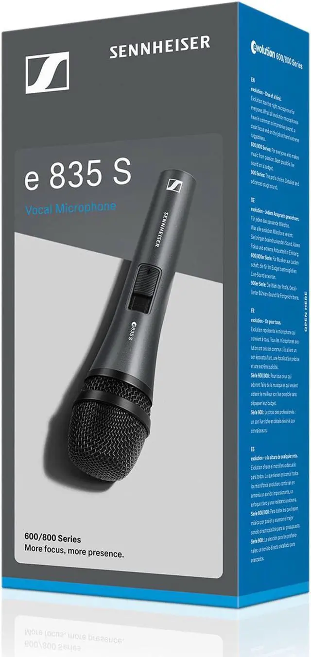 Alt view image 15 of 20 - Sennheiser E835-S Lead Vocal Stage Microphone with Switch