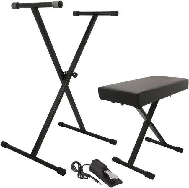 Alt view image 3 of 6 - Keyboard Stand/Bench Pak with KSP100 Sustain Pedal