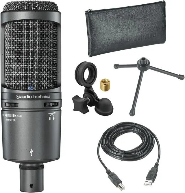 Alt view image 10 of 20 - Audio-Technica AT2020USB+ Cardioid Condenser USB Microphone