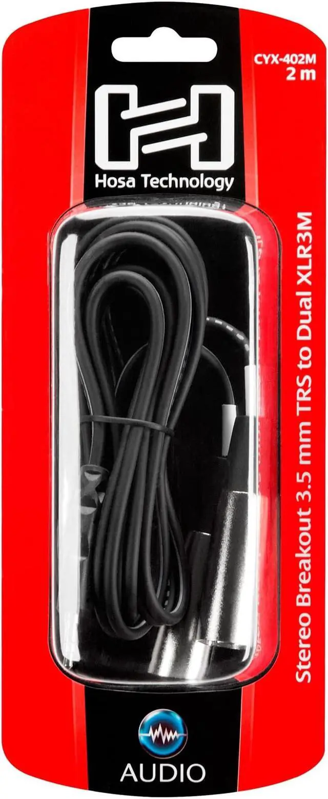 Alt view image 2 of 4 - Y-Cable 1/8 (M) to Dual XLR (M) Stereo 6.6 Ft 1/8 to XLR Cable