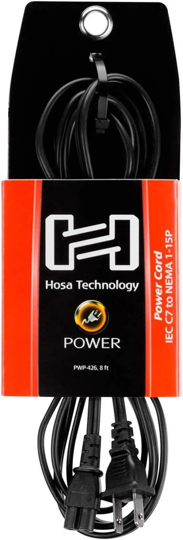 Alt view image 3 of 5 - Hosa PWP-426 Power Cord Iec C7 - Nema 1-15p 8ft