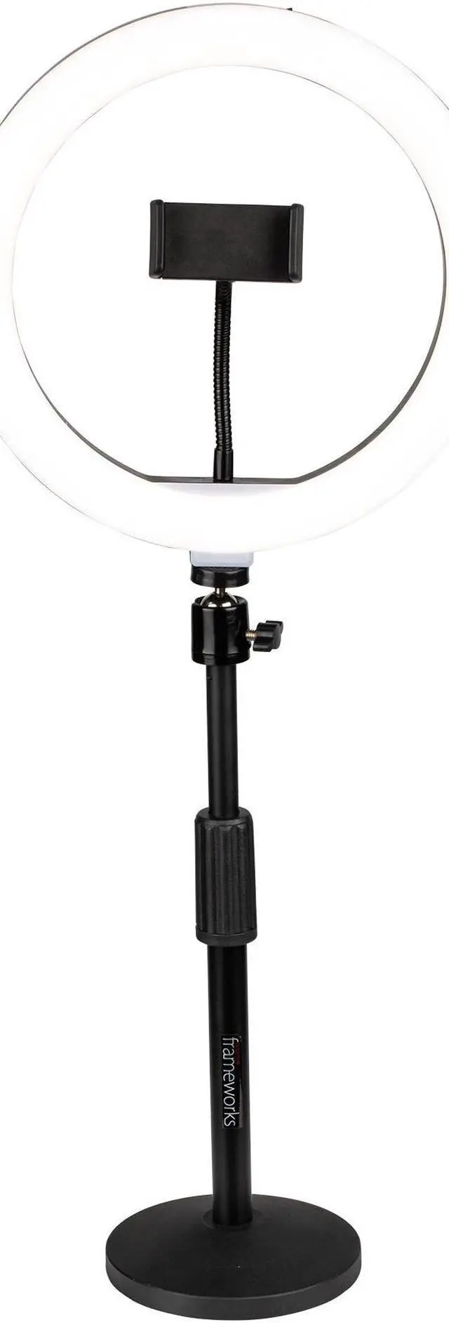 Alt view image 3 of 14 - Gator Frameworks GFW-RINGLIGHTDSKTP 10-Inch LED Ring Light Desktop Kit with Stand